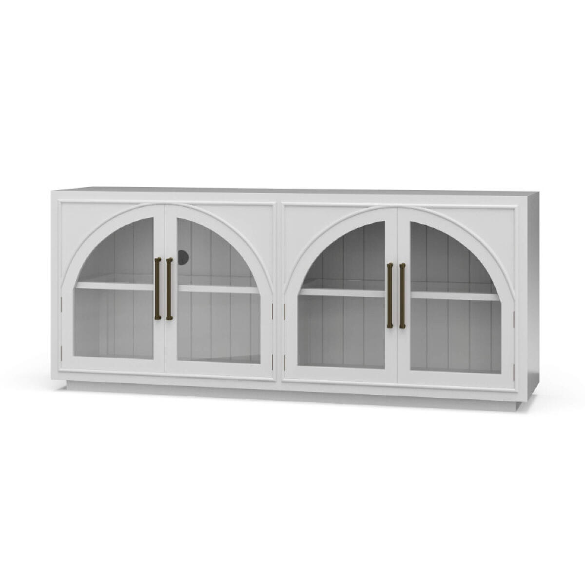 e03b23cd6a4a651b52565853a2996fb6 Vannes 4 Door Sideboard W/ Glass Shelves - Image 1