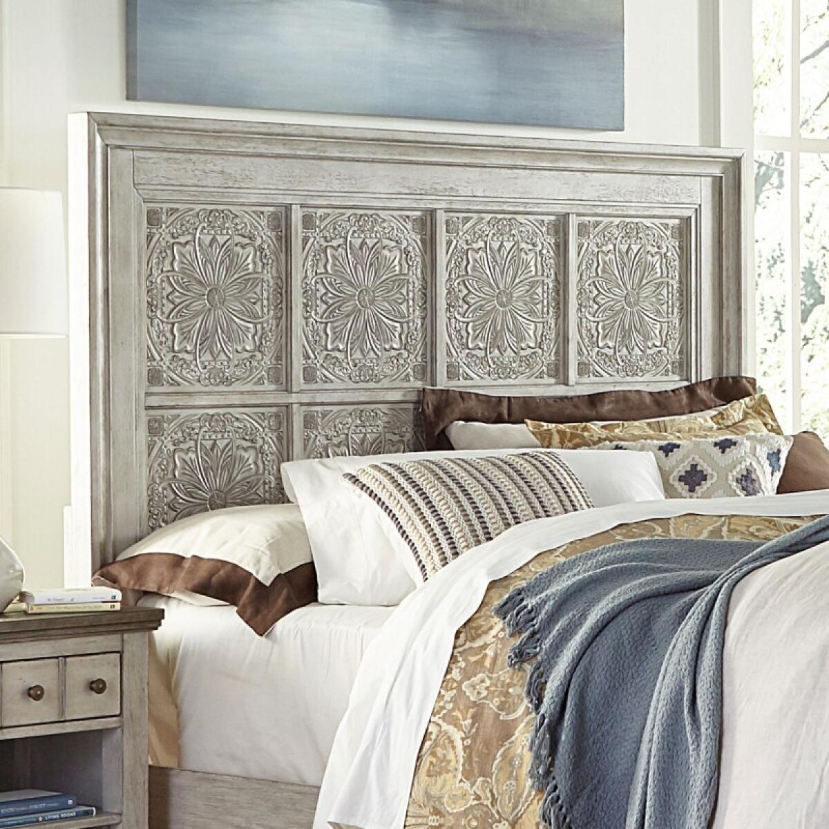 e0a7fa20fd49c36a5cfed9cbeb31fa52 King Decorative Panel Headboard - Image 1
