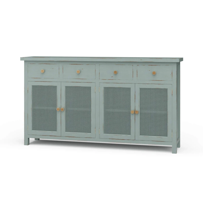 e0d87d6d828cf16a9da81d5f6943eca1 Aldren Rattan Sideboard - Image 1