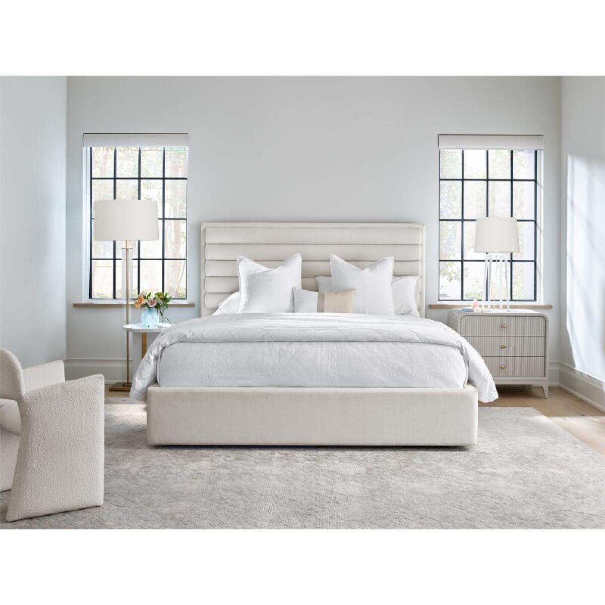 e1322d62533a61b839c38adf7c0eef25 Tranquility - Miranda Kerr Home Tranquility Upholstered Bed King - Image 1
