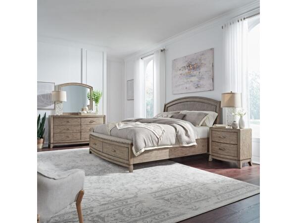Avalon King Panel Storage Bed, Dresser & Mirror, Night Stand Bedroom Sets Bedroom Sets