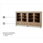 Kagu 4 Door Low Cabinet W/ Raffia