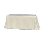 Newport Rattan Rectangular Ottoman W/ Cushion - Image 3