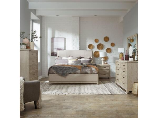 Belmar King California Upholstered Bed, Dresser & Mirror, Chest, Night Stand Bedroom Sets Bedroom Sets