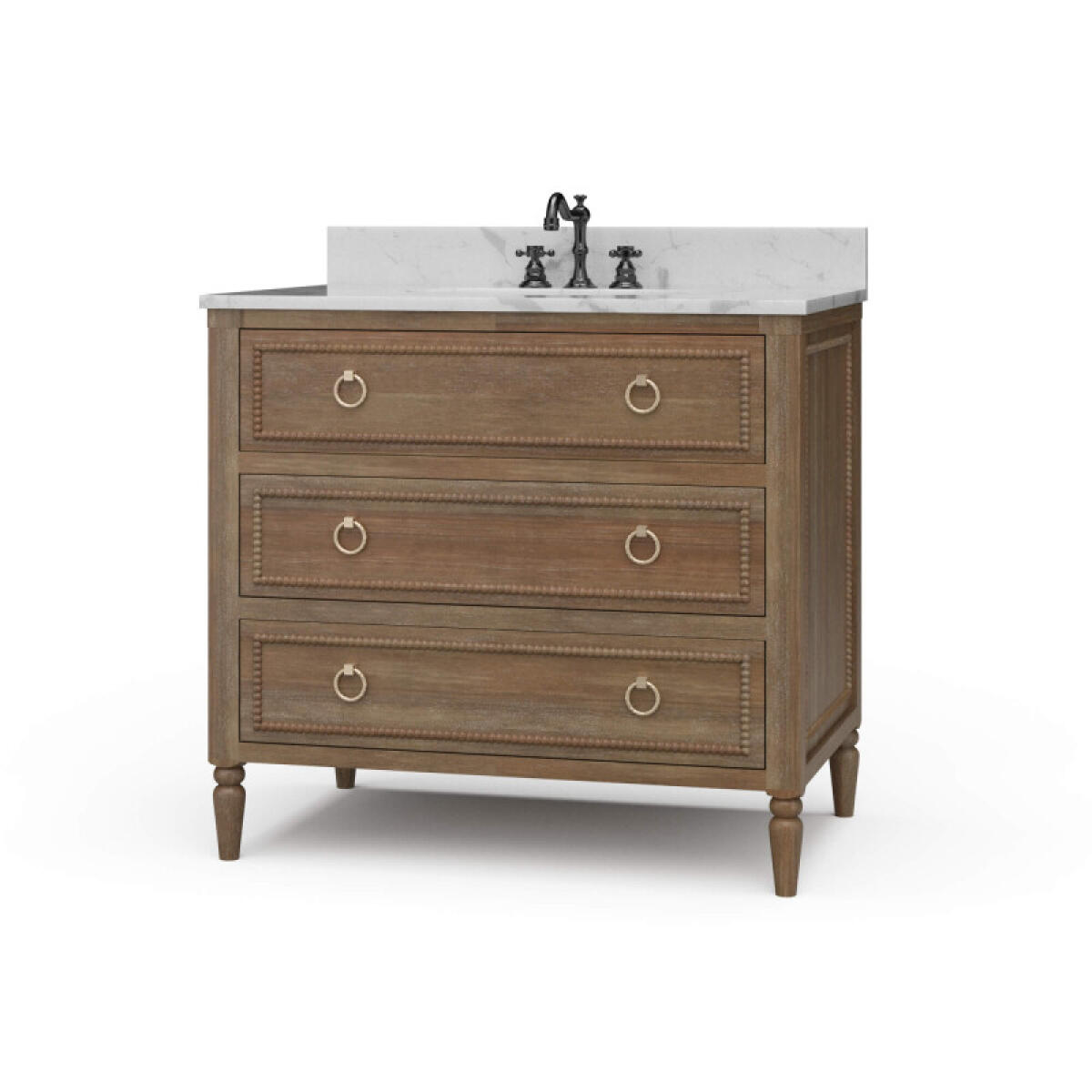 e1d9ce58c6fd29b8d4f483f22ff5ea52 Cholet Single Vanity W/ Sink & Marble Top - Image 1