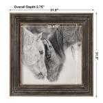 Custom Black And White Horses Framed Print Art Art 17