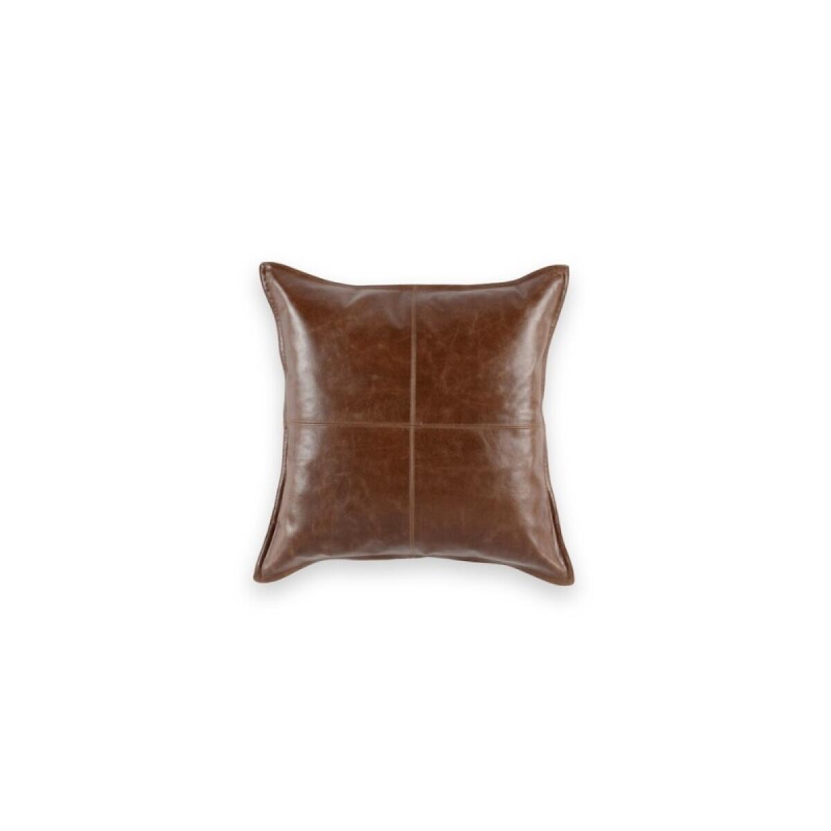 e256f774d36113b71509692da7a99c75 Leather Kona Brown Pillow - Image 1