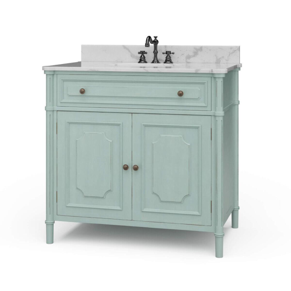 e25bb8938f5b33039a3a53826a2c66a6 Nantes Single Vanity W/ Sink & Marble Top - Image 1