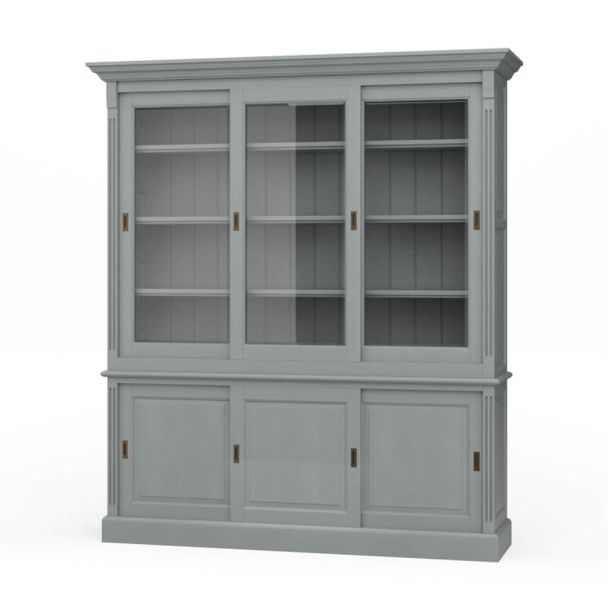 e262e37492ceb26dc546b380a89ab8bf Hudson 88'' Bookcase W/ 3 Sliding Doors - Image 1
