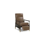 Maris Leather Manual Recliner with Wood Frame - Image 7