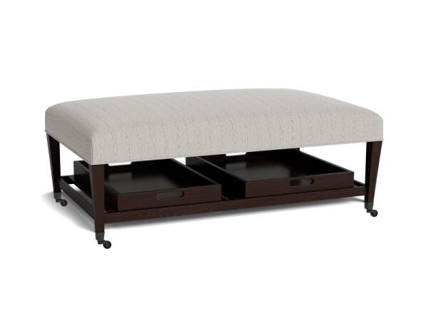 Kara Ottoman with Trays and Casters Ottomans & Poufs Bassett Furniture 2