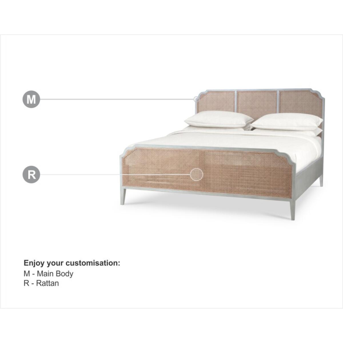 e2c1ea3d68b4c9d69253be8ab639243a Marisol Bed W/ Rattan - Image 1