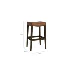 Vail Leather Saddle Bar Stool Barstools Auburn Maple 12