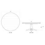 Trestle Round Dining Table Dining Tables Bramble 15