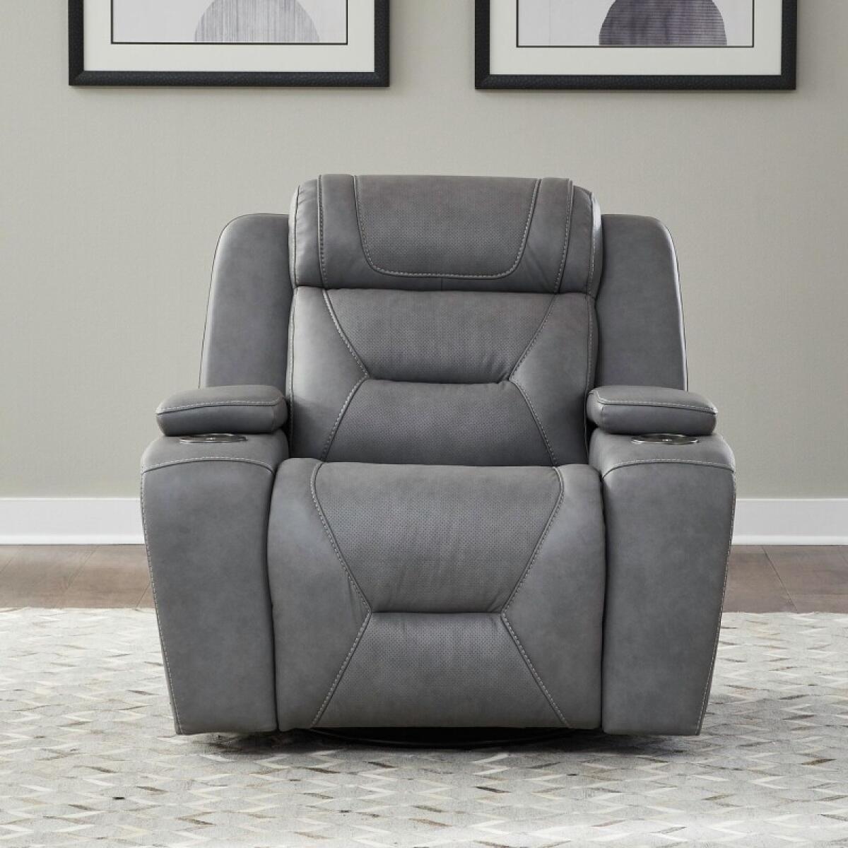 Chapman SG Recliner P2 Recliners Aline Blue Gray Leather 2 Chapman SG Recliner P2 Recliners Aline Blue Gray Leather 2