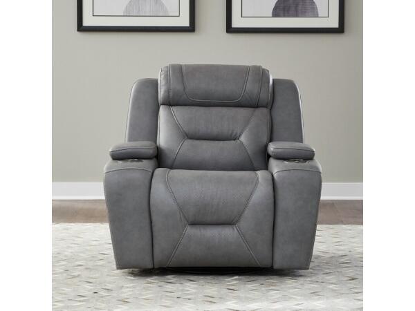 Chapman SG Recliner P2 Recliners Aline Blue Gray Leather 2