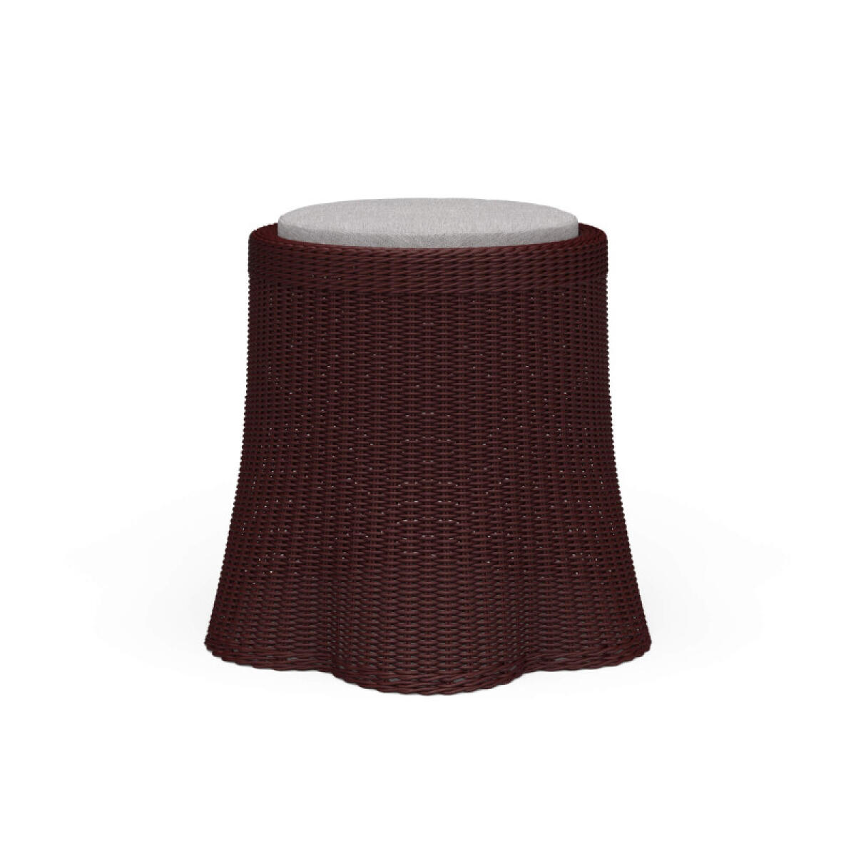 e32aa3efe616d2b543d9c9fe1e901d64 Newport Rattan Round Small Ottoman W/ Cushion - Image 1