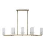 Mistie, 8 Lt Linear Chandelier Lighting Gold 17
