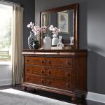 Rustic Traditions King California Sleigh Bed, Dresser & Mirror, Chest, Night Stand - Image 3