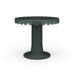 Scalloped Round Bistro Table W/ Tempered Glass Dining Tables Bramble 13