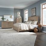 King Panel Bed, Dresser & Mirror, Chest