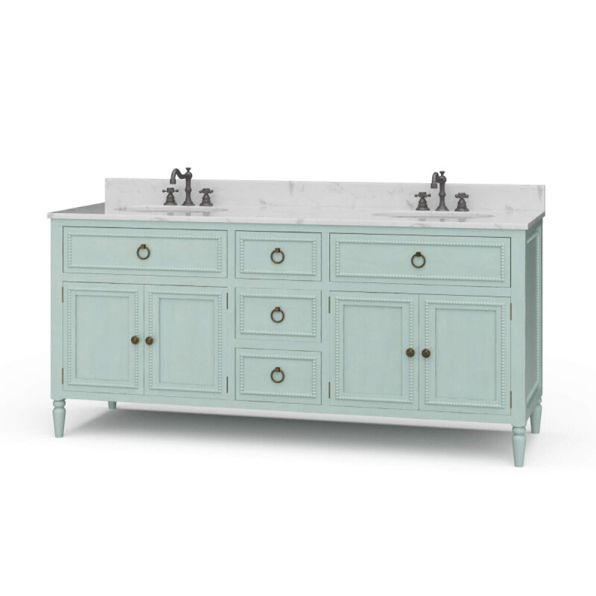 e36f3bbb2b010877fb89cf3f8c0fa4ba Cholet Double Vanity W/ Sink & Marble Top - Image 1