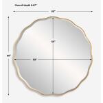 Aneta Large Round Mirror, Gold - Image 9
