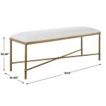 Avenham Bench, Gold - Image 9