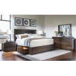 4290 Architect BR Complete Panel Bed W. 2 Side Storage Queen 5/0 - Image 4