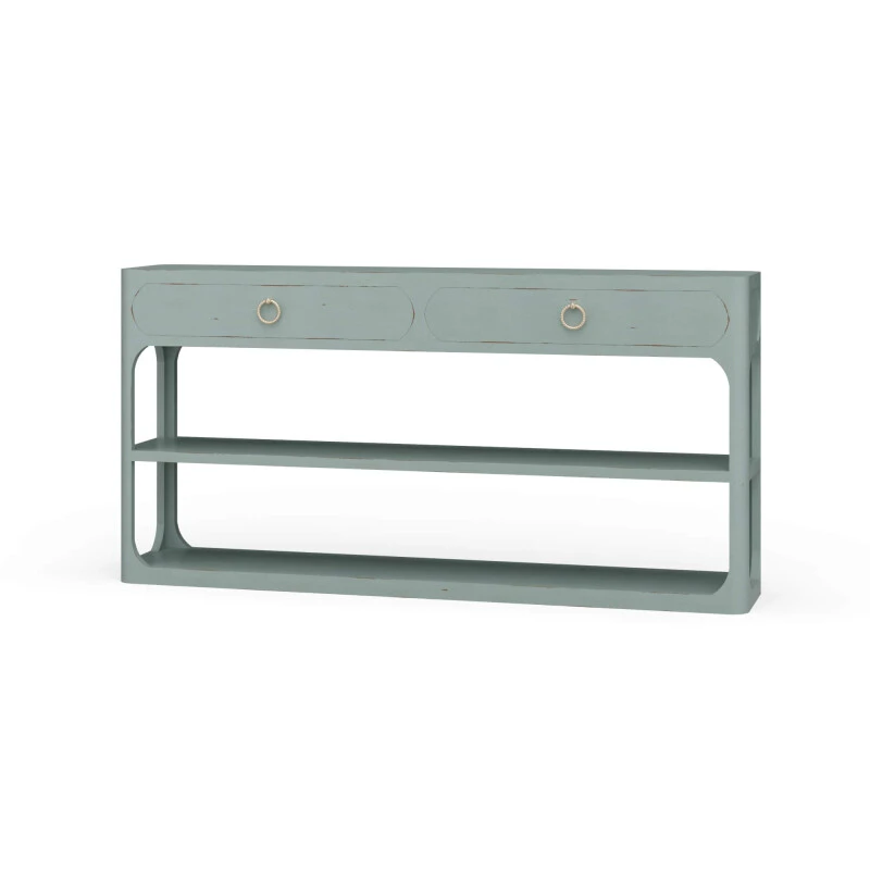 e459e0b04fa0dfa4c6b6d124835a396c Corte Open Console Table W/ 2 Drawers - Image 1