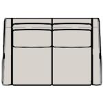 Marleigh Stationary Loveseat 8-Way Tie 872-75