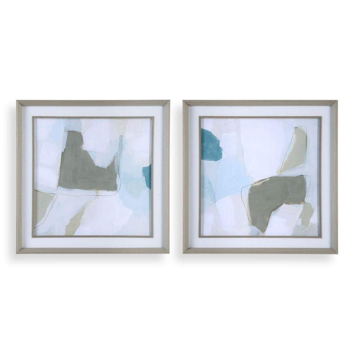 e4875e0c7b1210d3d53041b82aa3a3ae Mist Shapes Framed Prints, S/2 - Image 1