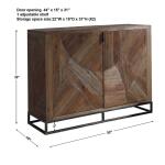 Evros 2 Door Cabinet Dining Storage Brown 23