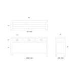Kagu 3 Drawer Narrow Console - Image 7