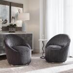 Crue Swivel Chair, Gunmetal - Image 8