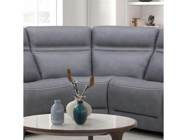 Cooper Corner Wedge – Blue Gray Sectional Parts Blue Gray Leather