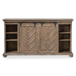 Abbey Park King California Panel Bed, Dresser & Mirror, Night Stand Bedroom Sets Antique White & Weathered Brown 14