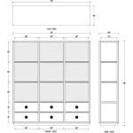 Cohan Open Cabinet W/ 6 Drawers W/ Rattan - Image 2