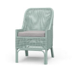 Cristo Rattan Dining Chair W/ Seat Cushion Chairs & Benches Blue 24