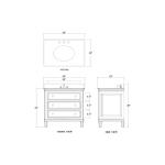 Hayward Single Vanity W/ Sink & Marble Top - Image 7