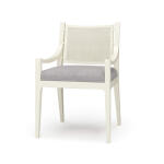 Milano Dining Chair W/ Upholstered Seat & Rattan Back