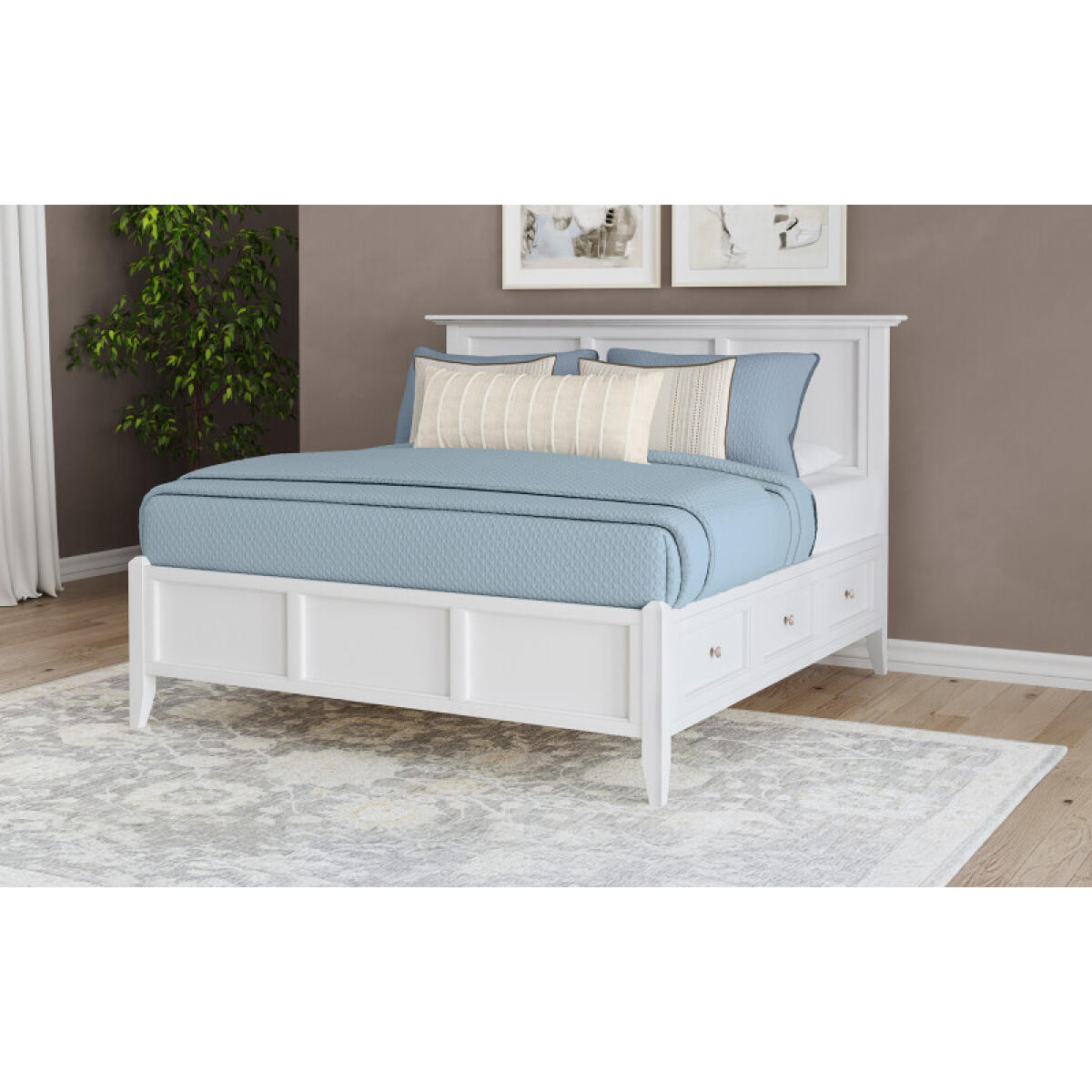 e5ce9507fd8c8fc2c10c46602388ed25 Westlake Wh Cal King Storage Bed - WSLWH5291 - Image 1