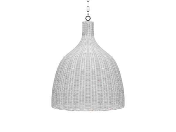 Hampton Rattan Pendant Large Lighting Architectural White