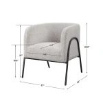 Jacobsen Accent Chair, Gray - Image 11