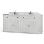 Kraton Oval Double Vanity W/ Sink & Marble Top