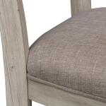 Farmhouse Reimagined Ladder Back Uph Side Chair (RTA) Chairs & Benches Antique White w/ Chestnut Tops 23