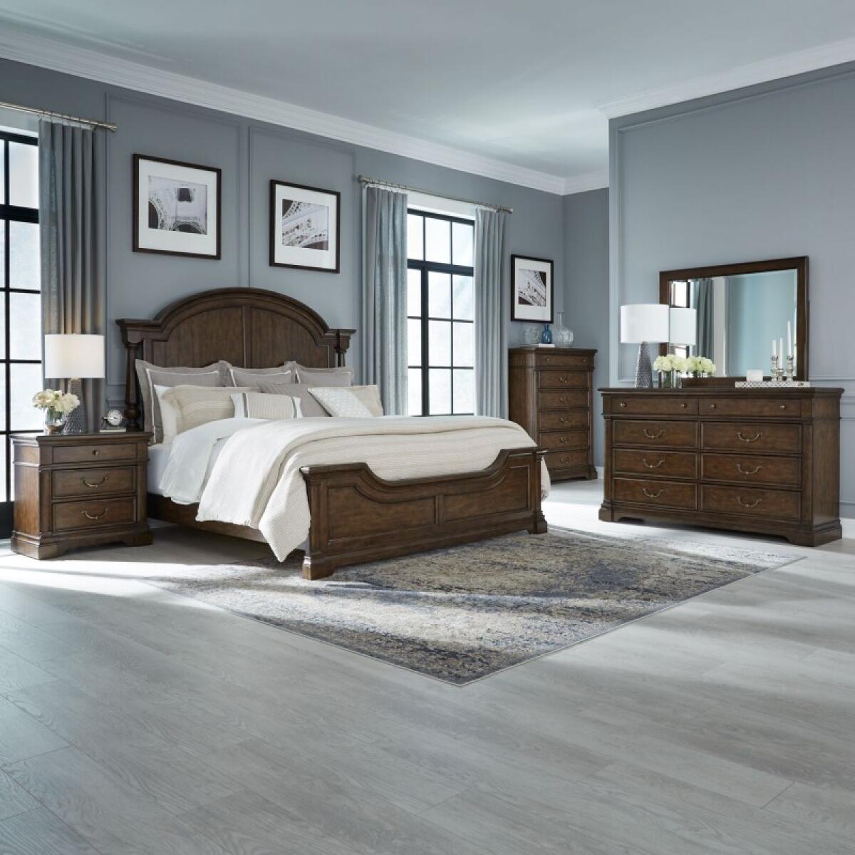 e679017dcef99c038a7d3e35a81b168b Arden Road King California Poster Bed, Dresser & Mirror, Chest, Night Stand - Image 1
