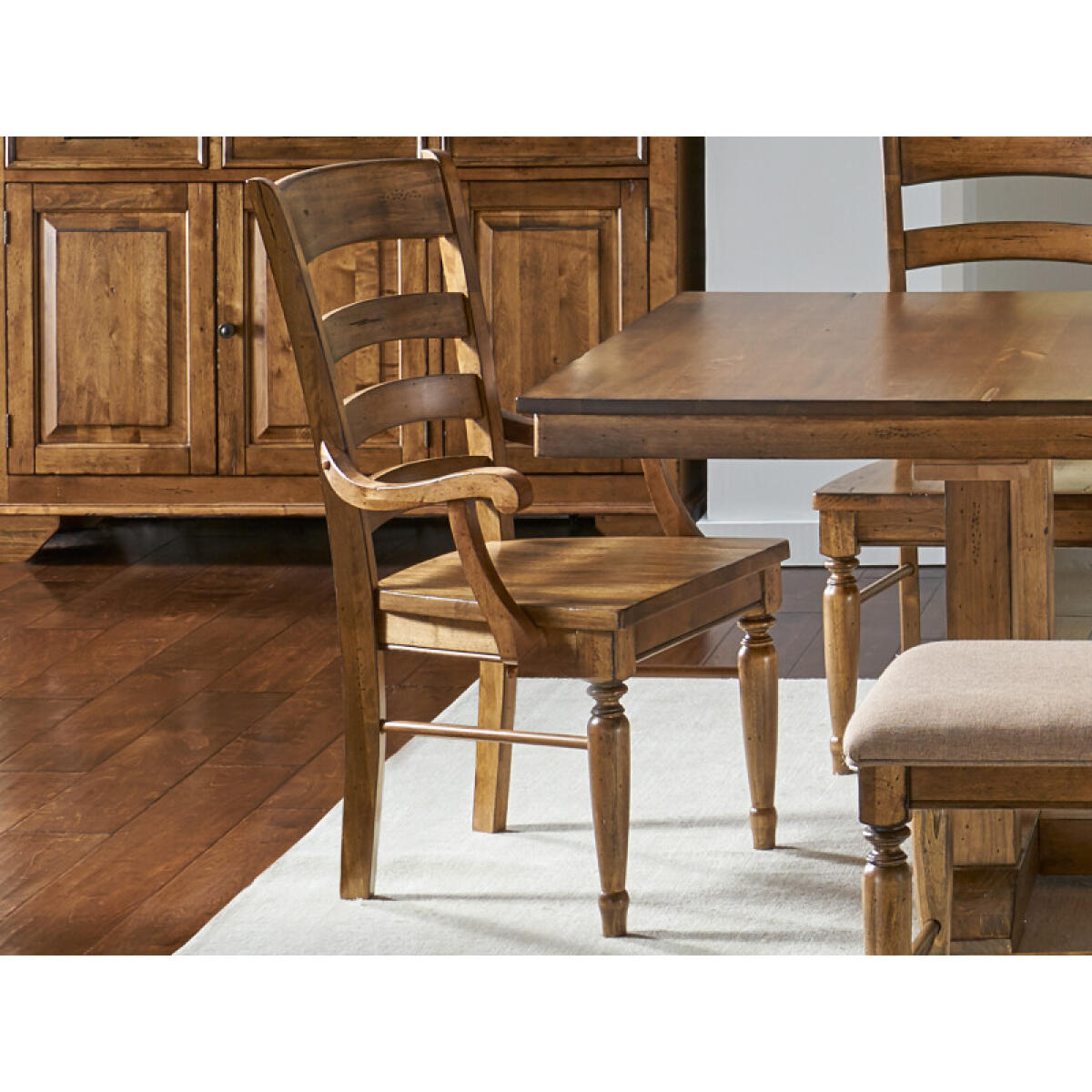 e6e11c6c45a63a8a200f0b4dc8ae780e Bennett Ladderback Arm Chair - BENSQ256K - Image 1