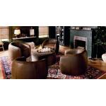 Garner Leather Barrel Swivel Chair Chairs Bassett Furniture 10