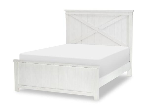Complete Panel Bed Full 46 White Finish Youth Beds Aged White